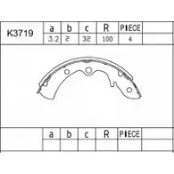 Тормозные колодки, комплект ASIMCO 8ZL70OU K3720 2X 1L4V 4279326