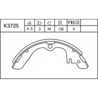 Тормозные колодки, комплект ASIMCO VHPVP K3725 4279329 DHZIM TE