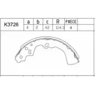 Тормозные колодки, комплект ASIMCO 4279330 AHZZK9 0ZB LUA K3726