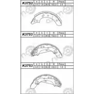 Тормозные колодки, комплект ASIMCO K3753 4279342 D4SSCP2 OI2X4H H
