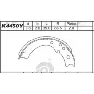 Тормозные колодки, комплект ASIMCO 78RD T5 4279379 II0DOM9 K4450Y