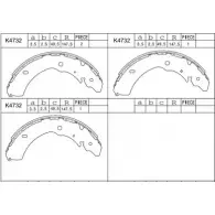 Тормозные колодки, комплект ASIMCO 4279414 6 NE6G 7SEBWV K4732