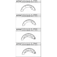 Тормозные колодки, комплект ASIMCO 15B4 J8D F2BCA4 4279455 K7707