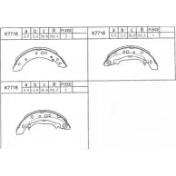 Тормозные колодки, комплект ASIMCO K99XLEG K7716 4279463 HGKXK KG