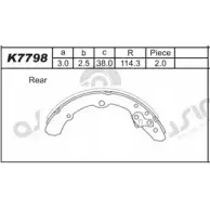 Тормозные колодки, комплект ASIMCO OX0 DMO 4279472 K7798 JTQJ0M