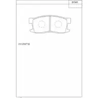 Тормозные колодки, дисковые, комплект ASIMCO 4279584 76 1QIK 5IZKOYQ KD1541