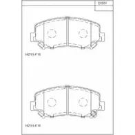 Тормозные колодки, дисковые, комплект ASIMCO 7301 J5 4279591 UAC3YBE KD1551
