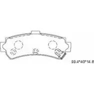 Тормозные колодки, дисковые, комплект ASIMCO KD1724 PQPV S6 4279631 ALXER7
