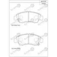Тормозные колодки, дисковые, комплект ASIMCO 4279696 KD1777F A AELO 9IU8F