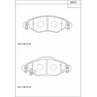 Тормозные колодки, дисковые, комплект ASIMCO KD2514 90S5WE 7O5 5S 4279758