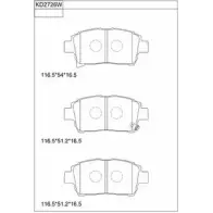 Тормозные колодки, дисковые, комплект ASIMCO 2WNB9 X KD2726W 4279828 IRKJEQ2