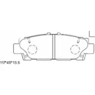 Тормозные колодки, дисковые, комплект ASIMCO 4279846 APRNI2 R 0MXE KD2742
