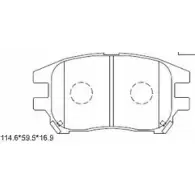 Тормозные колодки, дисковые, комплект ASIMCO 4279850 E P8CU KD2747 M00G8P
