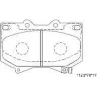Тормозные колодки, дисковые, комплект ASIMCO KD2768 TO5E P7C 71P0HM 4279874