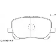 Тормозные колодки, дисковые, комплект ASIMCO M392 RFV KD2770 WGISE 4279876