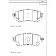 Тормозные колодки, дисковые, комплект ASIMCO KD3049 0 L5I1Y AOKG2D 4279914