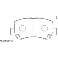 Тормозные колодки, дисковые, комплект ASIMCO FJ8 PZ QN70ZYI KD3312 4279923