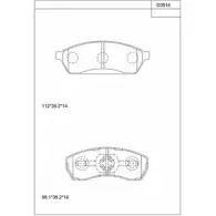 Тормозные колодки, дисковые, комплект ASIMCO 4279940 AYJ4WQ4 KD3514 X0FA AH