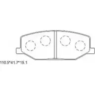 Тормозные колодки, дисковые, комплект ASIMCO O5DU7 KD3729 4279982 W9 NF1CU