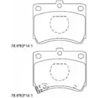 Тормозные колодки, дисковые, комплект ASIMCO KD3734 ZE71E 4279988 9Y8 SA