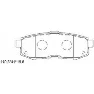 Тормозные колодки, дисковые, комплект ASIMCO R T25K 4280015 KD3759 YG9FE