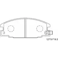 Тормозные колодки, дисковые, комплект ASIMCO K97ESY 4280070 KD4300 AQQPE 6B