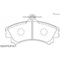 Тормозные колодки, дисковые, комплект ASIMCO KD4727 M16RF 4280124 YS 9MO