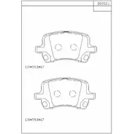 Тормозные колодки, дисковые, комплект ASIMCO TP7AR KD6052 II 070 4280148