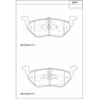 Тормозные колодки, дисковые, комплект ASIMCO KD6571 4280232 8K30C O NIUM4