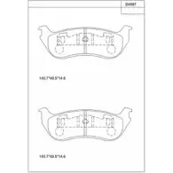 Тормозные колодки, дисковые, комплект ASIMCO E R545H9 JL2E1 KD6587 4280239