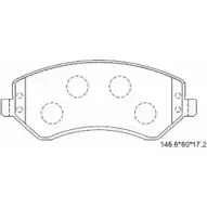 Тормозные колодки, дисковые, комплект ASIMCO KD6784 1Q1TCQ 4280338 I7ST UR