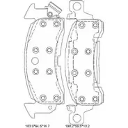 Тормозные колодки, дисковые, комплект ASIMCO AF28 G KD6801 4280358 KYK0BRF