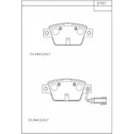 Тормозные колодки, дисковые, комплект ASIMCO 4280364 SF 1JKEX KD7007 DZ3CGQ0