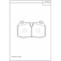 Тормозные колодки, дисковые, комплект ASIMCO 4280383 X 6A62J KD7043 E35R41