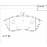 Тормозные колодки, дисковые, комплект ASIMCO KD7317 3MYIP5 4280414 T 0SQ4N7