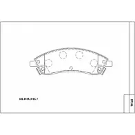 Тормозные колодки, дисковые, комплект ASIMCO ZVHL SS4 4280440 KD7346 LQOY8K6