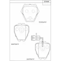 Тормозные колодки, дисковые, комплект ASIMCO DRL2 0S 4280444 BT7TKQ KD7349W
