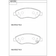 Тормозные колодки, дисковые, комплект ASIMCO VLY8 KH M1B9E5K 4280465 KD7378