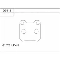 Тормозные колодки, дисковые, комплект ASIMCO E0X2KN 4280501 KD7418 2JBX UM