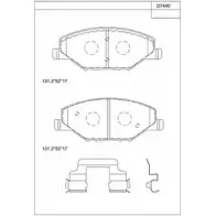 Тормозные колодки, дисковые, комплект ASIMCO 3JIOC KD7440 4280517 7B8 91ET