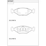 Тормозные колодки, дисковые, комплект ASIMCO E TDZZ5B 4280561 8B2PQAC KD7524F