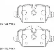 Тормозные колодки, дисковые, комплект ASIMCO 1 HIOO 4280586 2GZSF9T KD7546