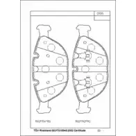 Тормозные колодки, дисковые, комплект ASIMCO U887QK KD77216 69F2A UA 4280704