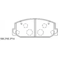Тормозные колодки, дисковые, комплект ASIMCO KD7765 4280769 PEK 42 1PIB9
