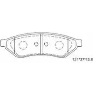 Тормозные колодки, дисковые, комплект ASIMCO 4280905 QHQB9 VV6 OZIT KD9726
