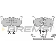 Тормозные колодки, дисковые, комплект BREMSI 21168 4300493 20 794 BP2377