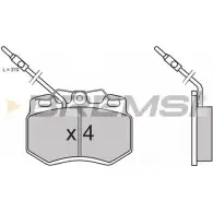 Тормозные колодки, дисковые, комплект BREMSI 21 022 21023 BP2604 4300713