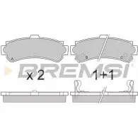 Тормозные колодки, дисковые, комплект BREMSI 4300798 23024 230 23 BP2690