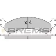 Тормозные колодки, дисковые, комплект BREMSI BP2830 4300936 236 36 SPA830