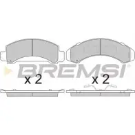 Тормозные колодки, дисковые, комплект BREMSI SPA840 BP2840 4300946 2183 1